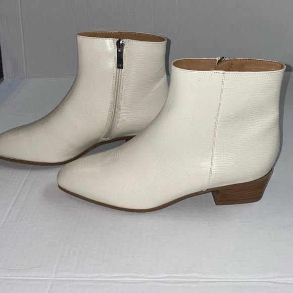 Aquatalia Fuoco Water Resistant Croc Embossed Leather Bootie NWT/Box - Picture 5 of 13